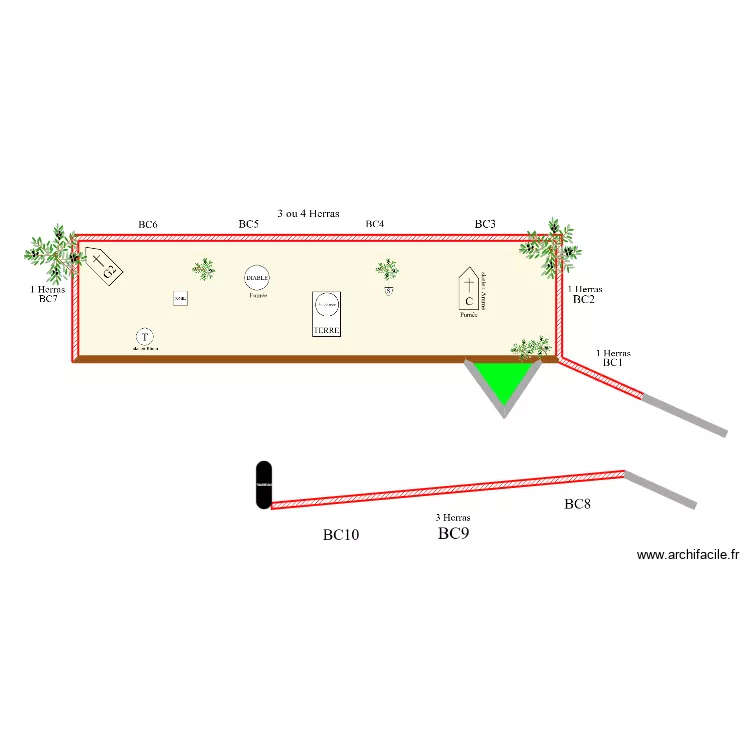 cimetière. Plan de cimetière. Plan de