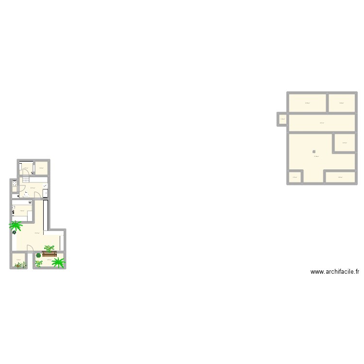 elodie fleurs. Plan de 16 pièces et 157 m2