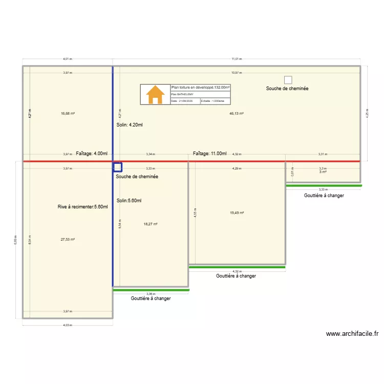 Plan BARTHELEMY. Plan de 7 Pièces et 131 m² Plan BARTHELEMY. Plan de 7 Pièces et 131 m²