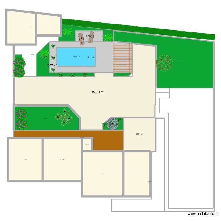 cour. Plan de 0 pièce et 0 m2