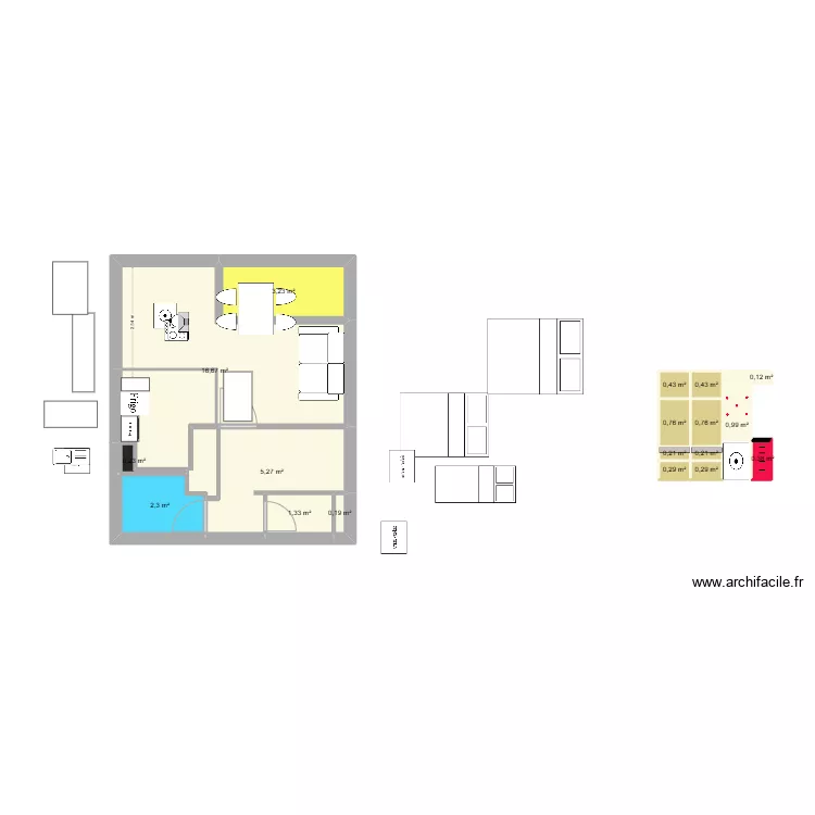Plan Toussuire 14 + Mezzanine. Plan de Plan Toussuire 14 + Mezzanine. Plan de