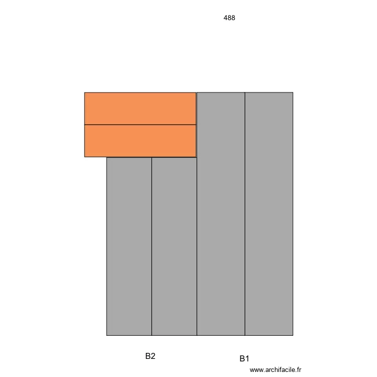Toiture Bureaux modifi&eacute;e. Plan de 