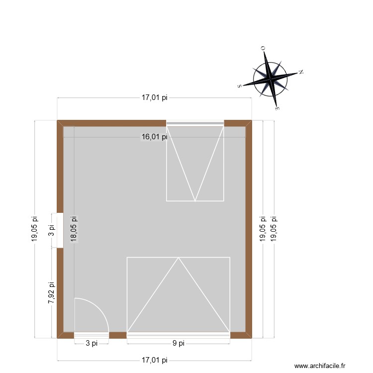 garage. Plan de 0 pièce et 0 m2
