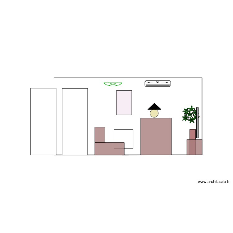 Mur gauche sejour. Plan de 0 pièce et 0 m2