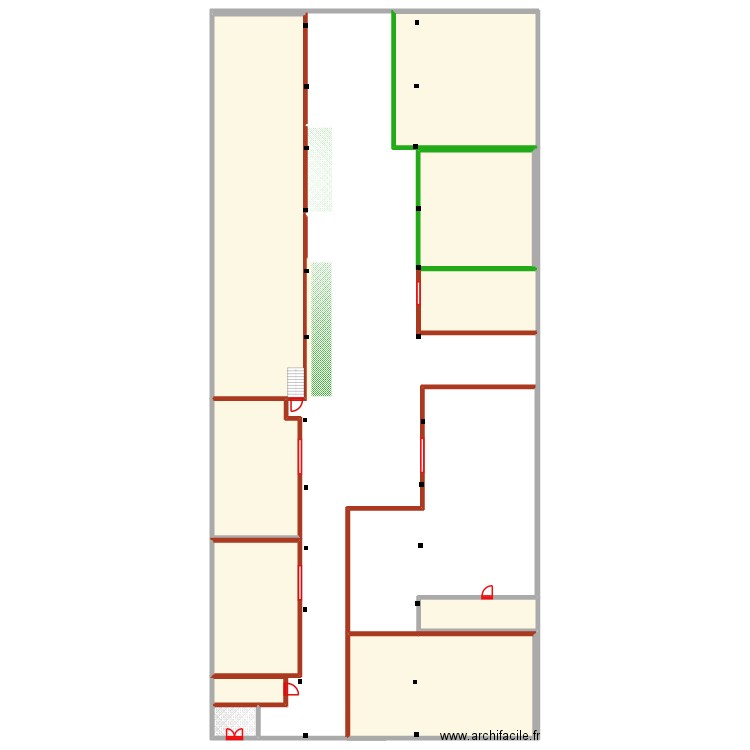 Halle douane MUNO. Plan de 12 pièces et 994 m2