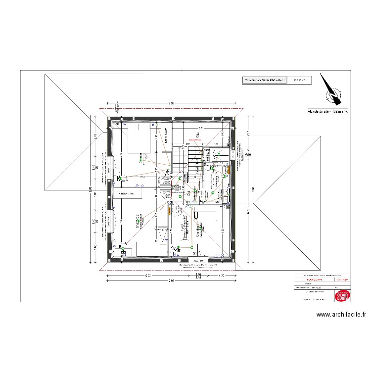 R+1. Plan de 0 pièce et 0 m2