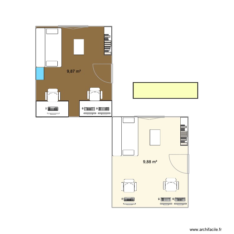Bureau. Plan de 0 pièce et 0 m2 Bureau. Plan de 0 pièce et 0 m2