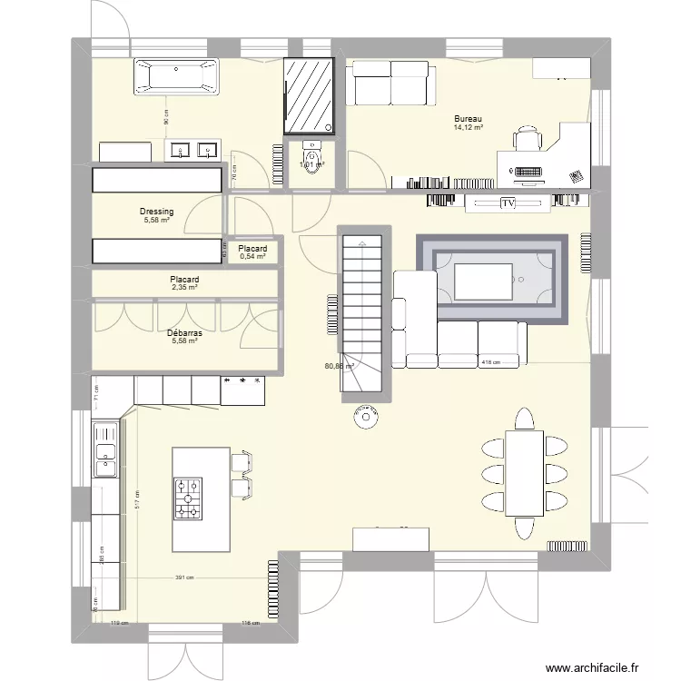 Projet Maison Pap&eacute;. Plan de 