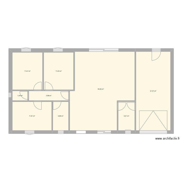 chazelles. Plan de 9 pièces et 122 m2