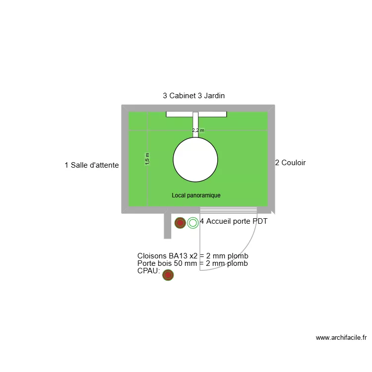 10365 Local panoramique. Plan de 1 Pièce et 3 m²