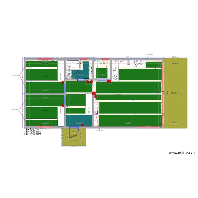 Барн новый эл св ТП. Plan de 7 pièces et 77 m2