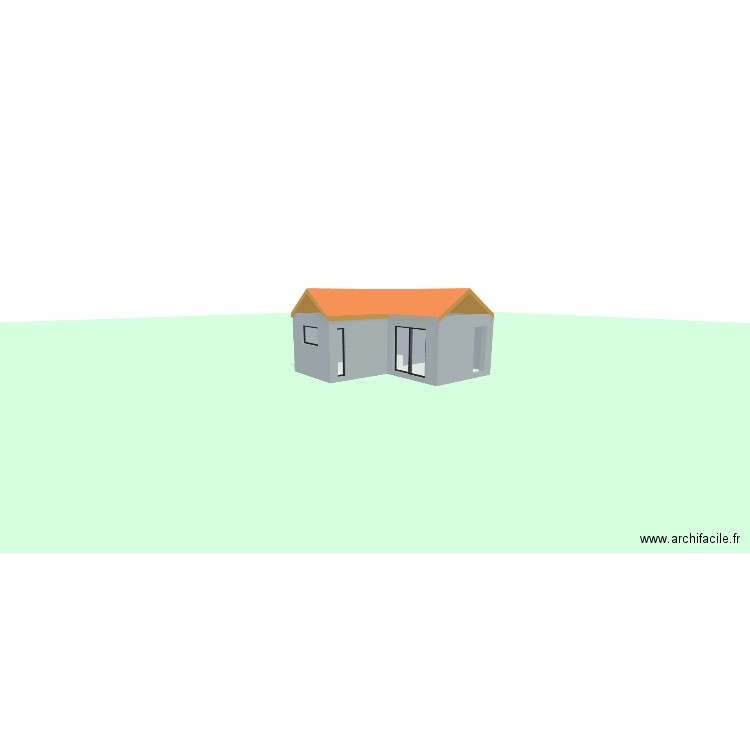 extension 1 3D. Plan de 1 pièce et 24 m2