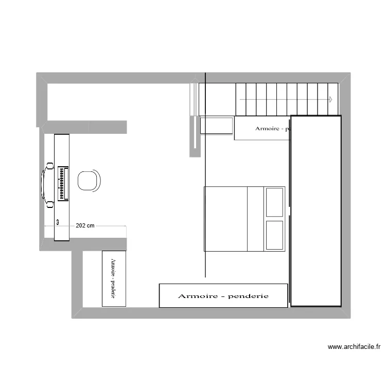 cha grenier. Plan de 