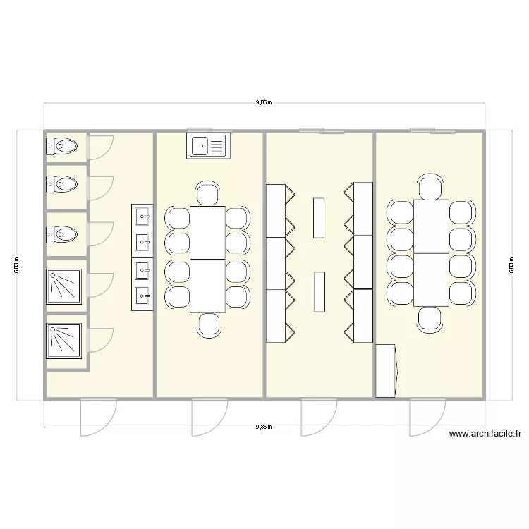 STAL TP CHANTIER VAULX EN VELIN. Plan de 