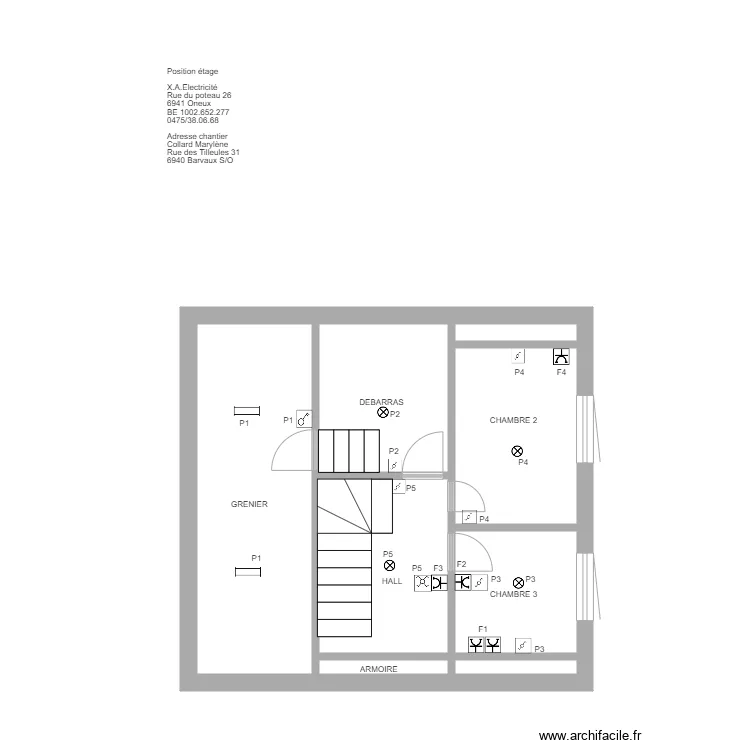 Position étage Marilène Collard. Plan de Position étage Marilène Collard. Plan de
