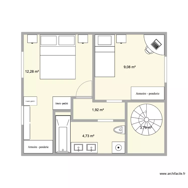 1er étage maison modif. Plan de 5 et 32 m² 1er étage maison modif. Plan de 5 et 32 m²