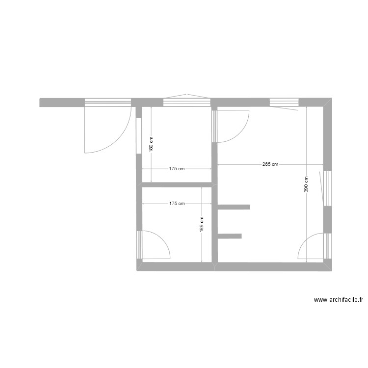 Vestibule et salles de bains appatement 2ème. Plan de 0 pièce et 0 m2