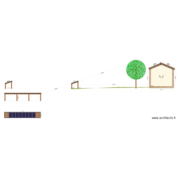 DP cousseau. Plan de 1 pièce et 41 m2