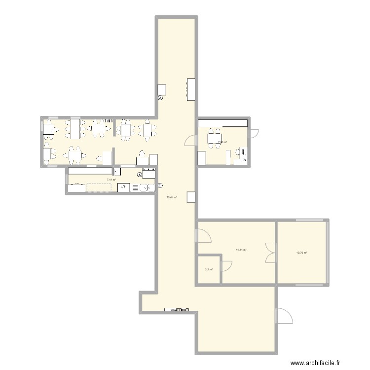 stage Touvent plan. Plan de 6 pièces et 118 m2
