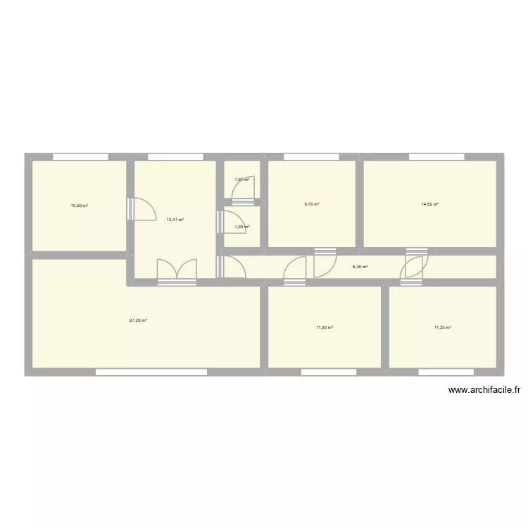 LAMAIN ETAGE. Plan de 10  et 111 m²