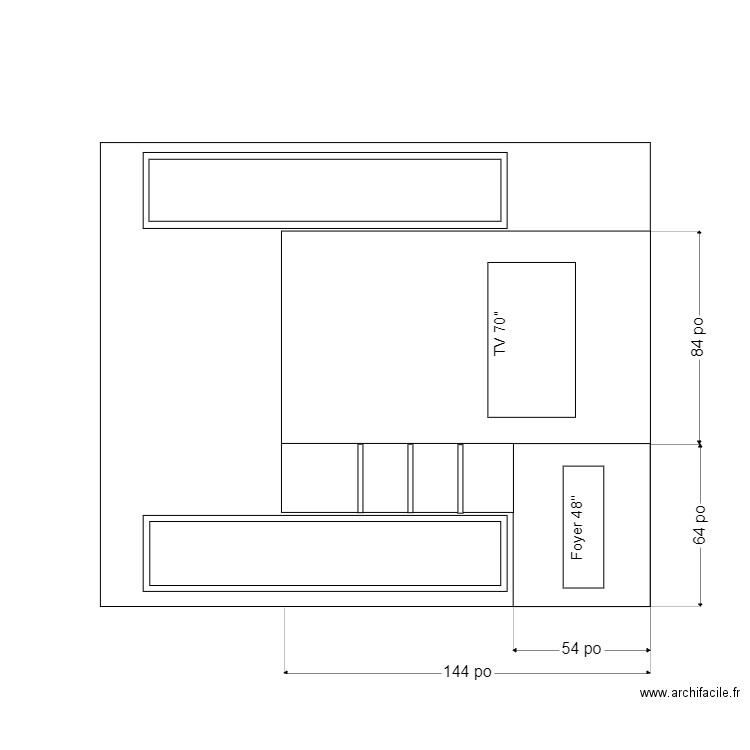 kateren Salon. Plan de 0 pièce et 0 m2