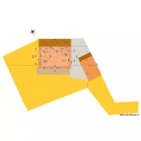 Projet maison H vue du dessus avec le toit 2