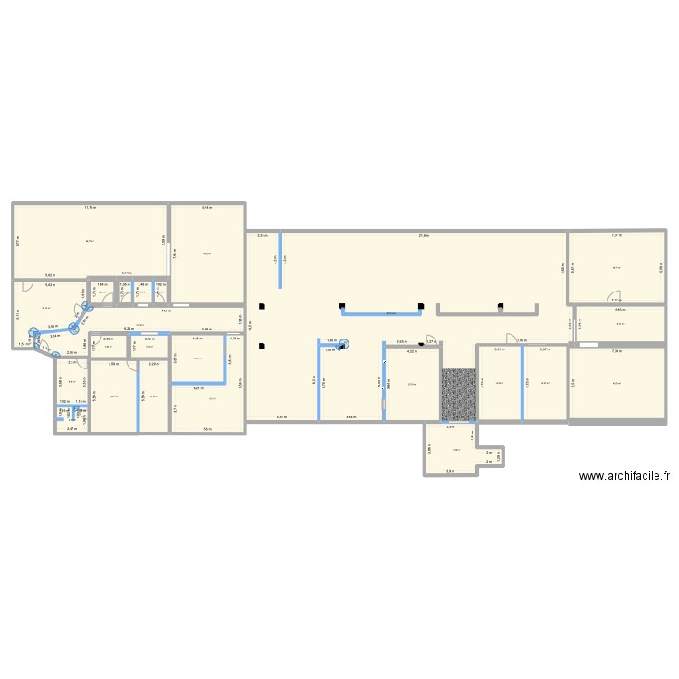kitchen Tbilisi drainage. Plan de 24 pièces et 741 m2