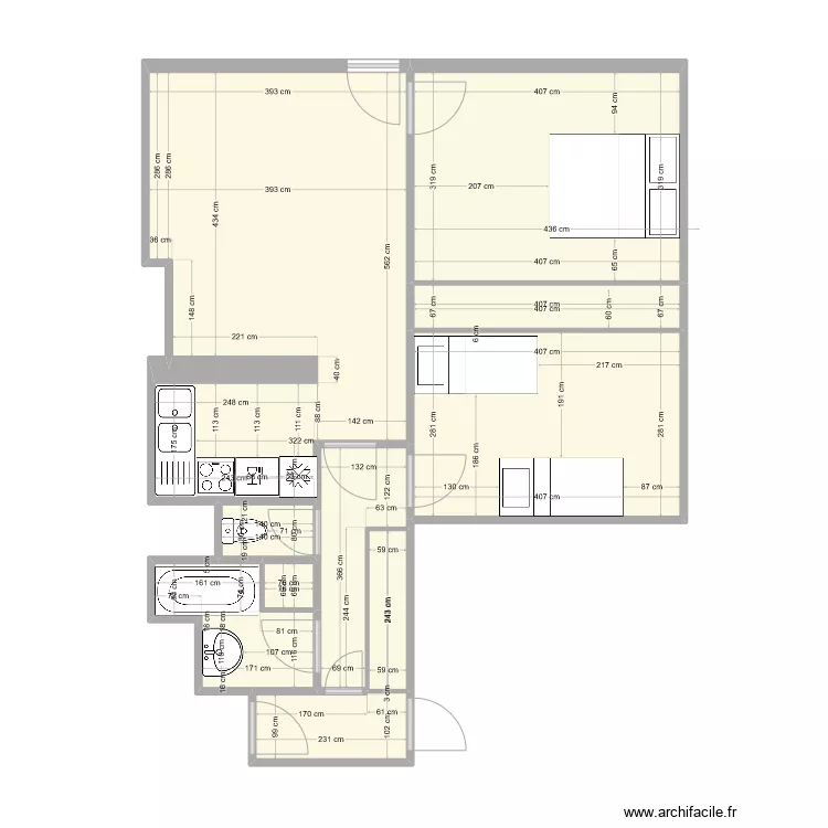 cinqui&egrave;me sud. Plan de 