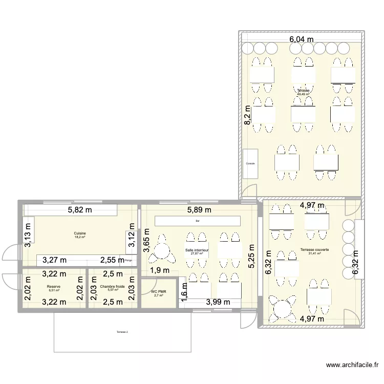 Guinguette. Plan de 7 et 141 m² Guinguette. Plan de 7 et 141 m²
