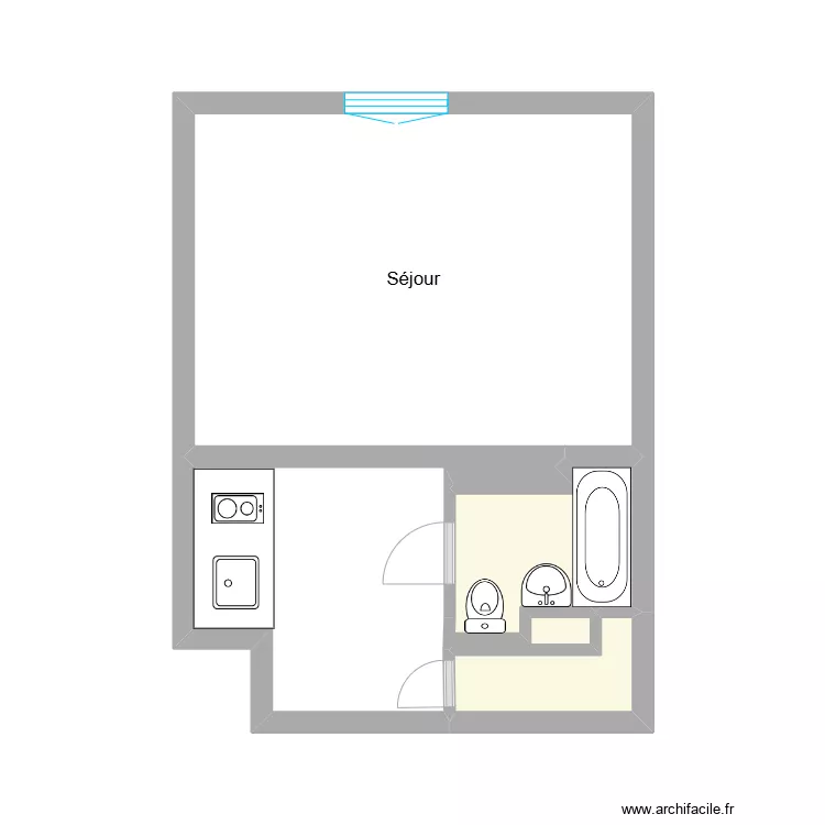 studio gaillard sal&egrave;ve. Plan de 