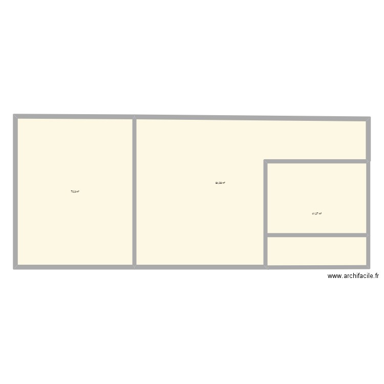 projet julien ceysson. Plan de 3 pièces et 206 m2