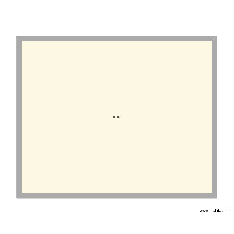 PLAN 1. Plan de 1 pièce et 80 m2