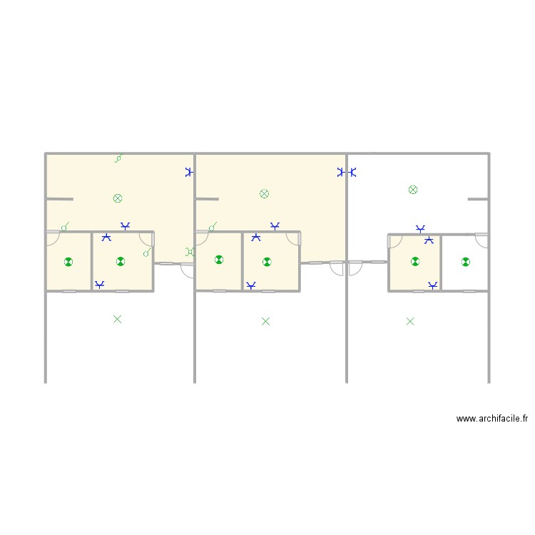 bluiding spam. Plan de 7 pièces et 19 m2