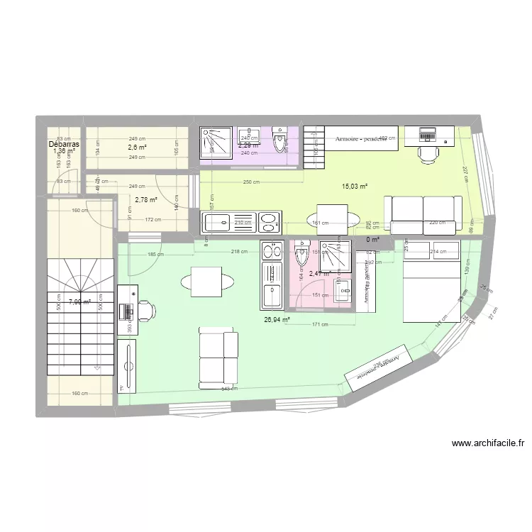 Studios Meurice 8. Plan de 