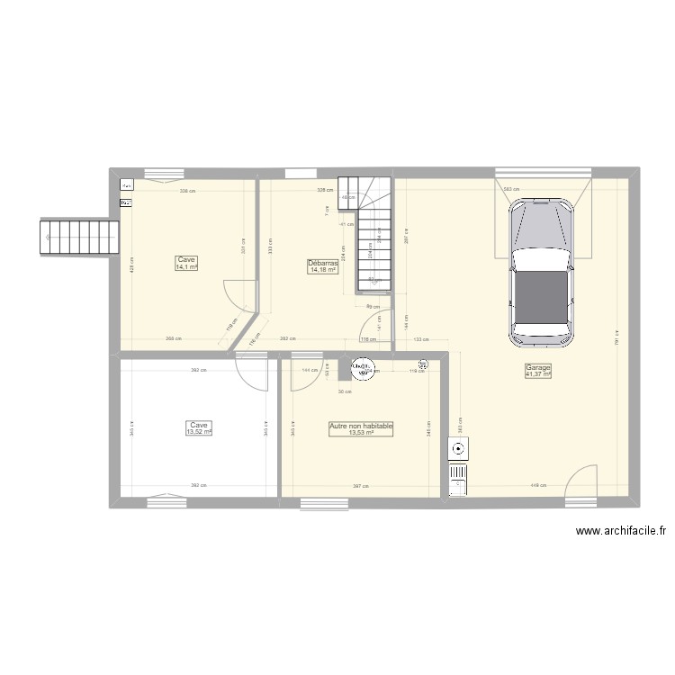 sous sol. Plan de 0 pièce et 0 m2