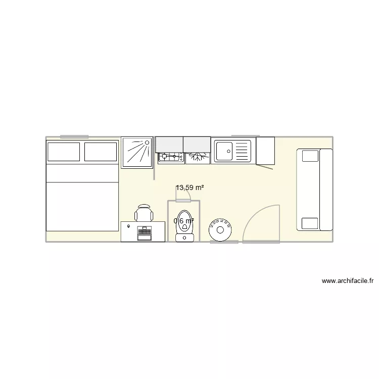 MAISON2. Plan de 2 et 14 m² MAISON2. Plan de 2 et 14 m²
