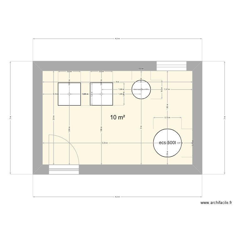 vieux villes. Plan de 1 pièce et 10 m2