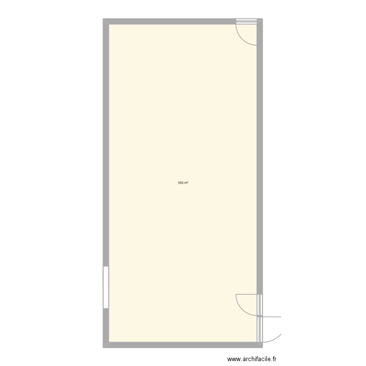 PLAN DE LA CLASSE aaa. Plan de 1 pièce et 105 m2