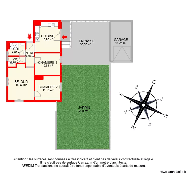 BI 33671. Plan de 21  et 279 m²