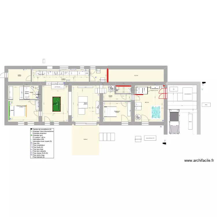 Cuisine pour Thomas. Plan de 