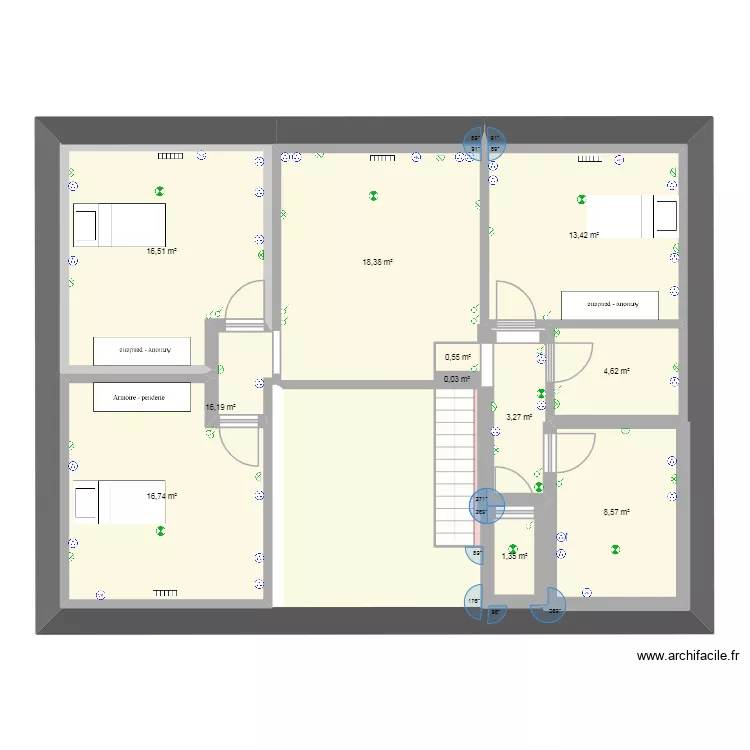plan prousat elec haut. Plan de 18  et 365 m²