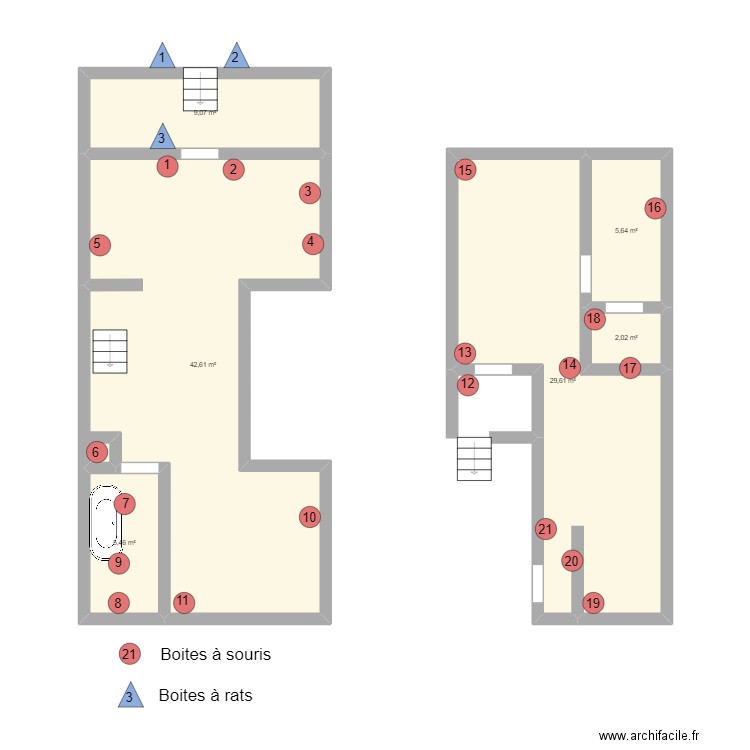 GONDAL SCRI. Plan de 6 pièces et 94 m2