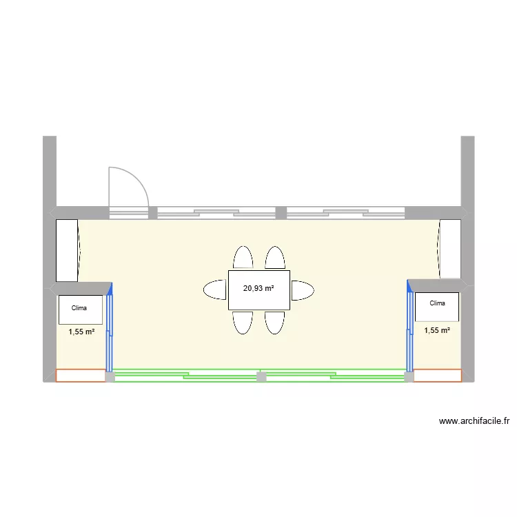 veronique. Plan de 3 pièces et 24 m²