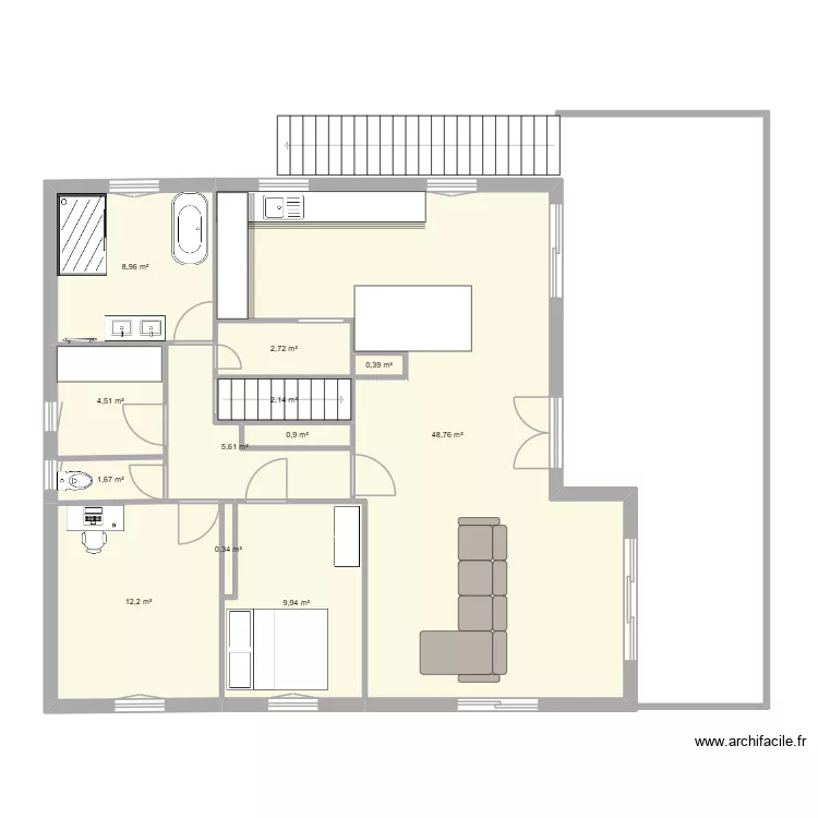 Maison avec modification. Plan de 12 et 98 m² Maison avec modification. Plan de 12 et 98 m²