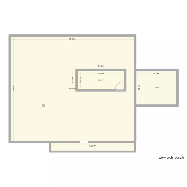 Appartement Maroc - Existant. Plan de 4  et 171 m²