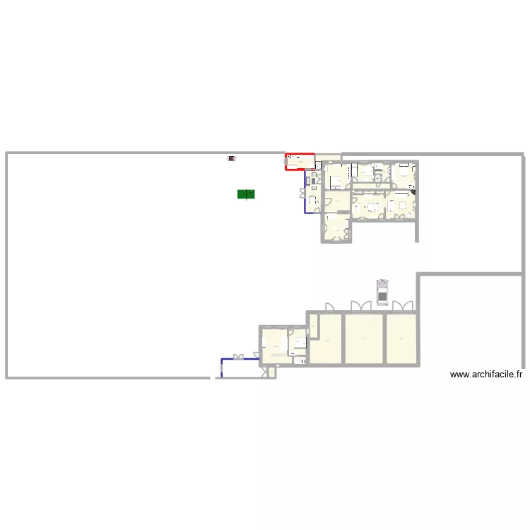 ST Pierre. Plan de 21  et 310 m²