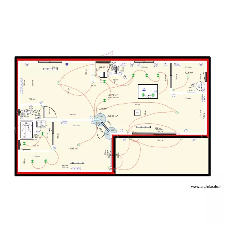 SCI CALA - PLANS CELLULE ETAGE - N&deg;3 - SS MEUBLES - ELECTRIQUE. Plan de 
