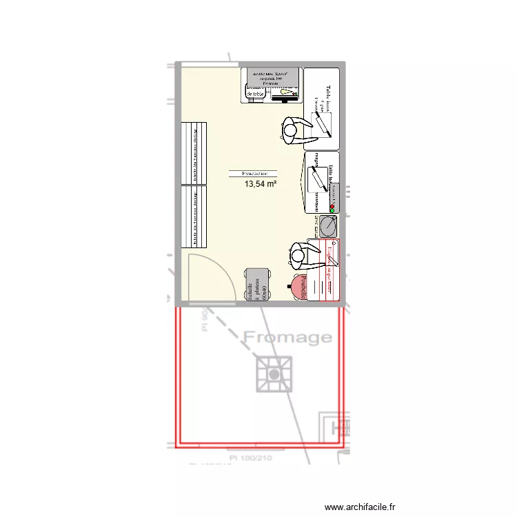 Labo Fromage Clouange. Plan de 