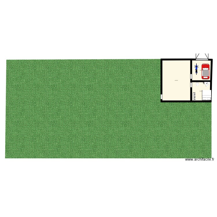 petite méson poure deux. Plan de 3 pièces et 71 m2