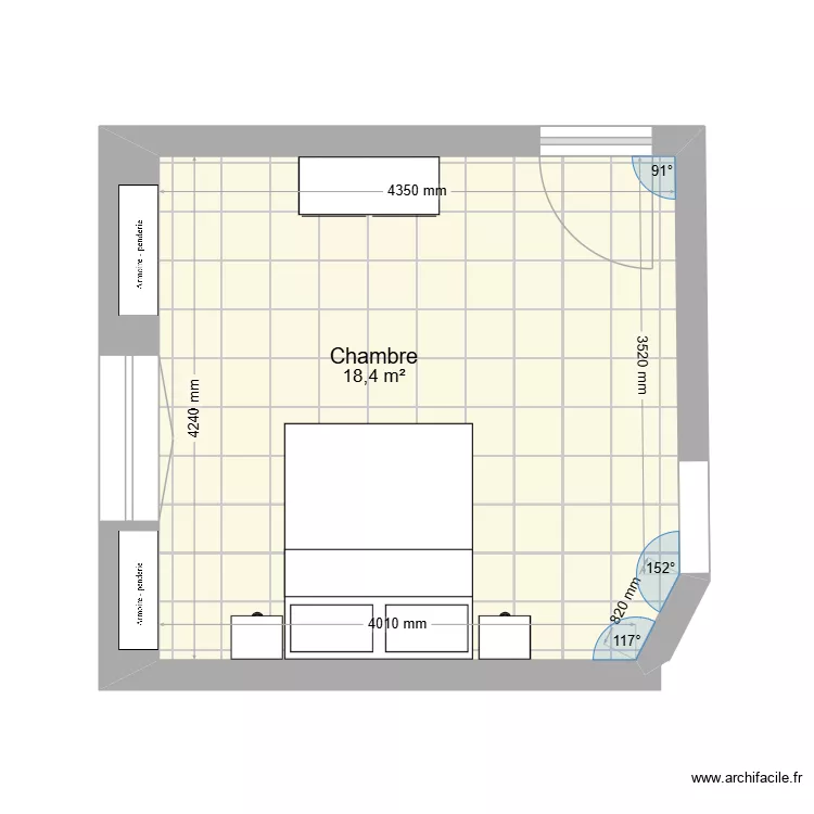 notre chambre. Plan de 